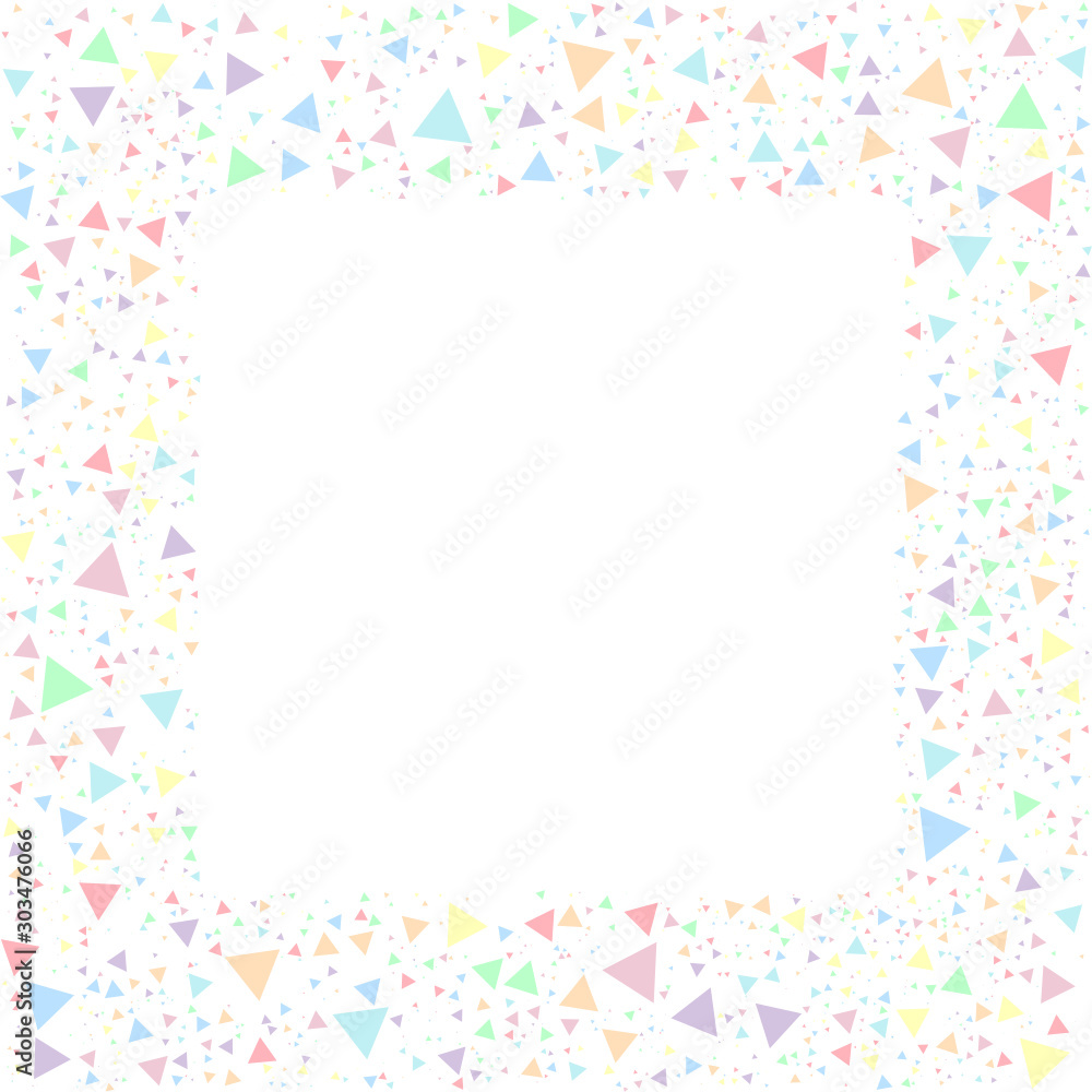frame with colorful triangles