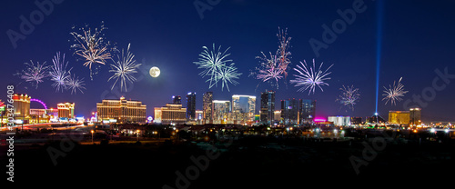Fireworks over the Las Vegas Strip