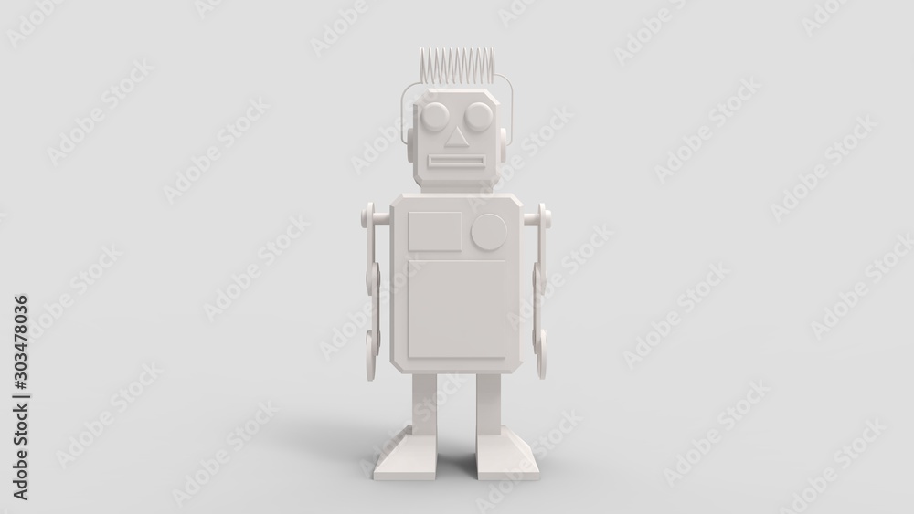 3d rendering of a cute robot isolated in a studio background 3d rendering of a cute robot isolated in a studio background
