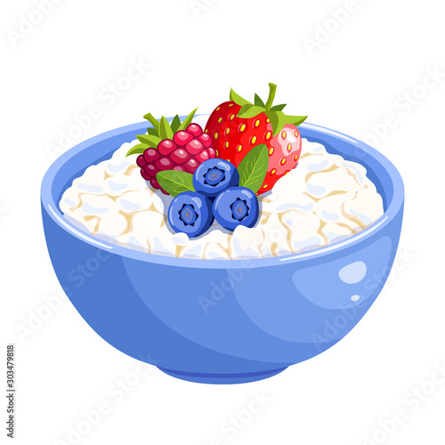 Cottage cheese and berries