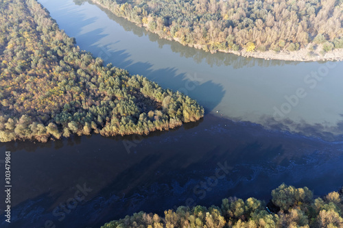 The confluence of the Sava and Kupa rivers photo