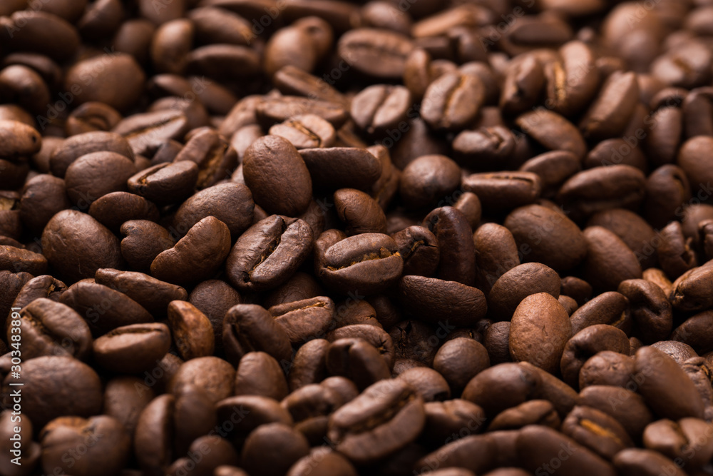 roasted coffee beans, can be used as background roasted coffee beans, can be used as background