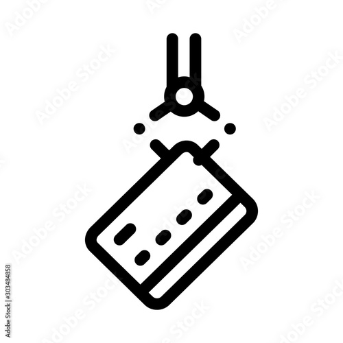 Credit Card Theft Icon Vector. Outline Credit Card Theft Sign. Isolated Contour Symbol Illustration