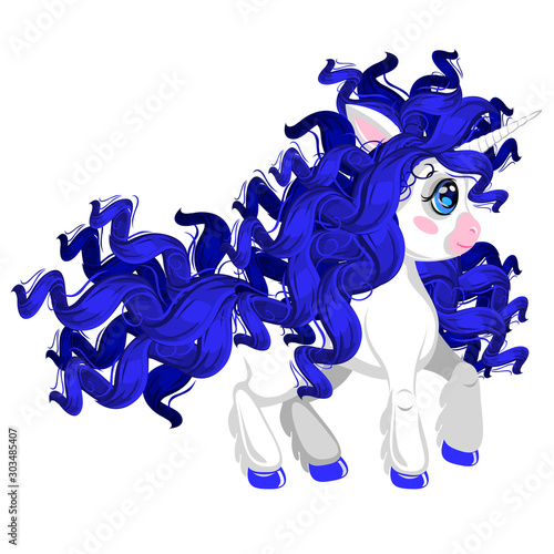 Unicorn pony. Cute cartoon style. Character for side scrolling, action, adventure, and endless runner game