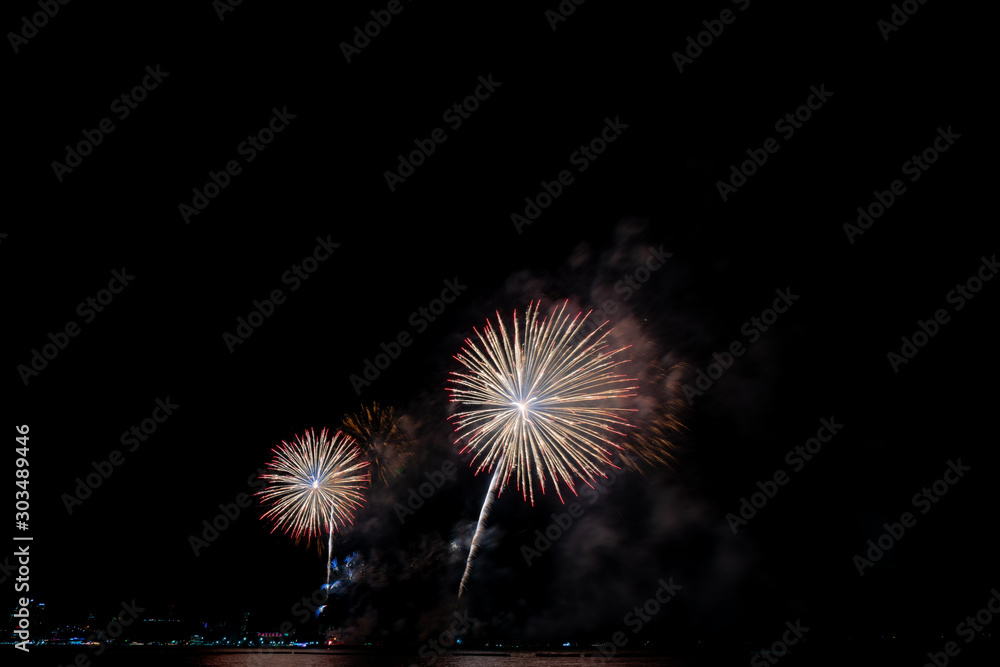 Fireworks light up the sky with dazzling display Fireworks light up the sky with dazzling display