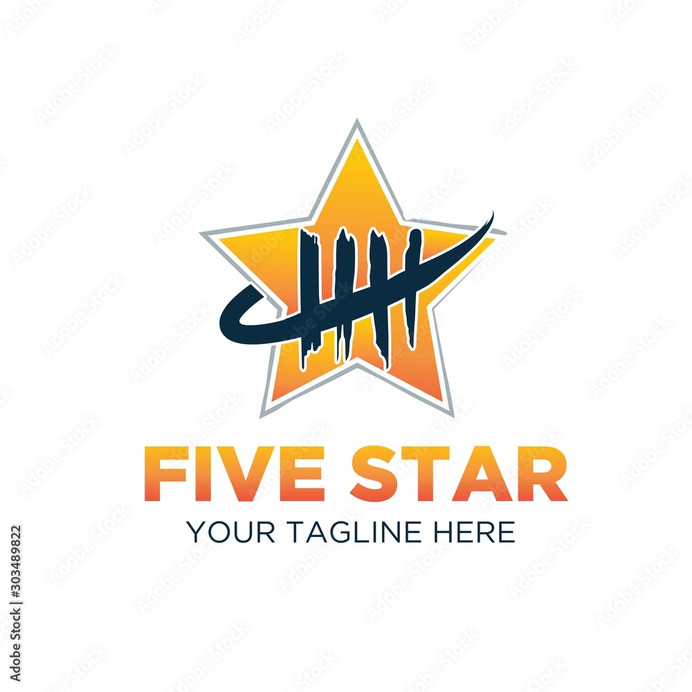Obraz premium five star logo designs modern