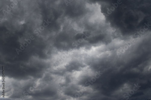 Grey threatening thunder storm clouds image for background use image with copy space