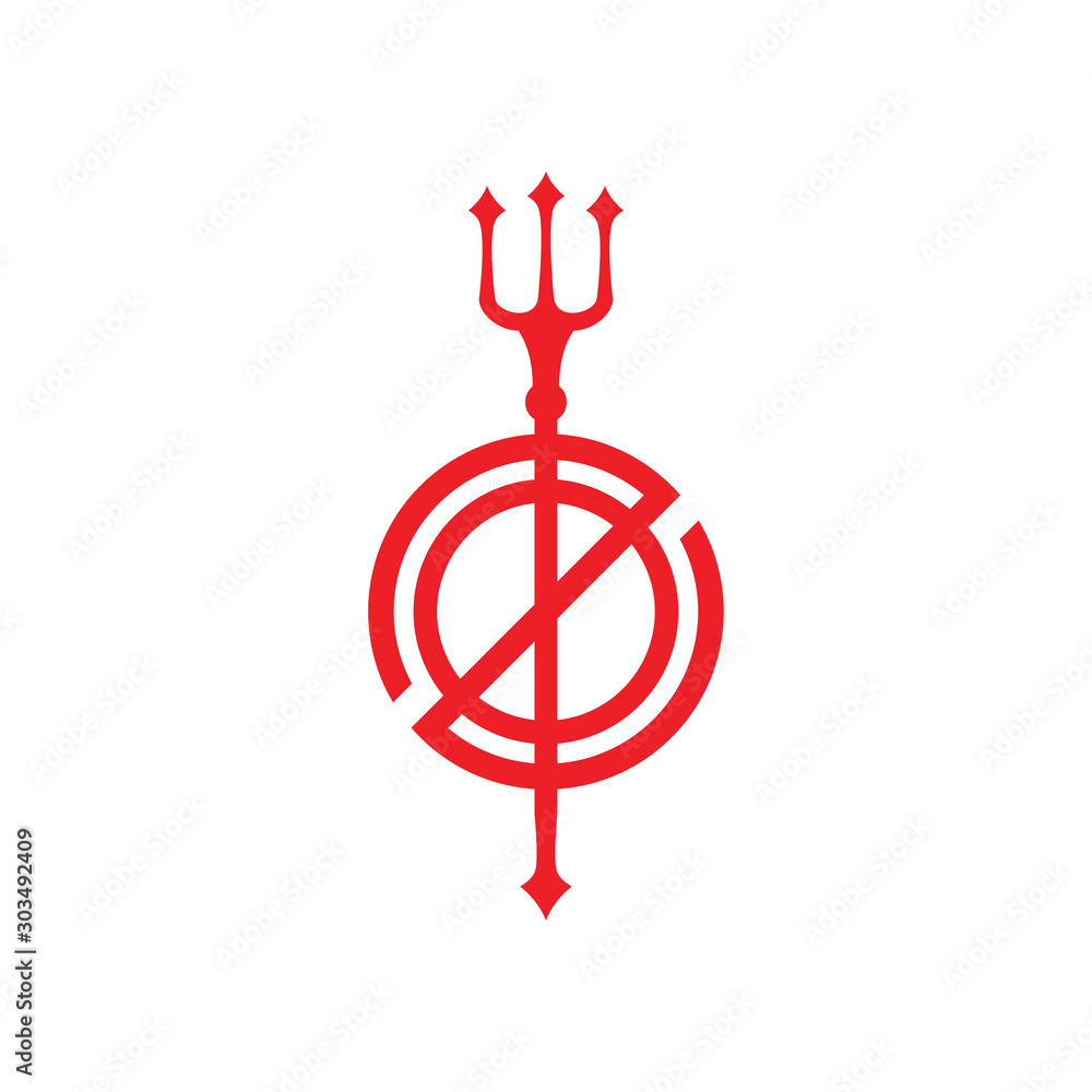 Trident. Three Trident Spear Vector