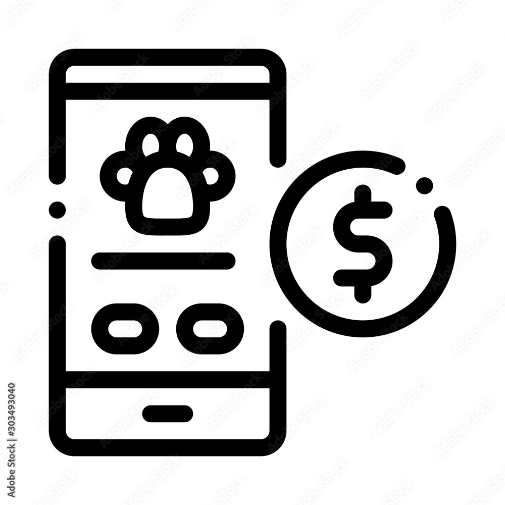 Cash Assistance for Animals Icon Vector. Outline Cash Assistance for Animals Sign. Isolated Contour Symbol Illustration Cash Assistance for Animals Icon Vector. Outline Cash Assistance for Animals Sign. Isolated Contour Symbol Illustration