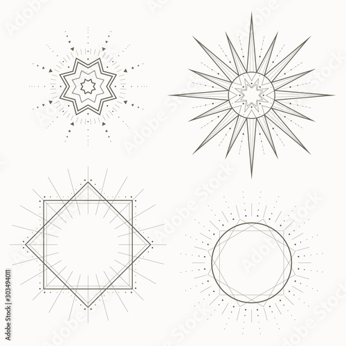 Geometric pattern  Art Deco  modern style.Strict forms  vector illustration