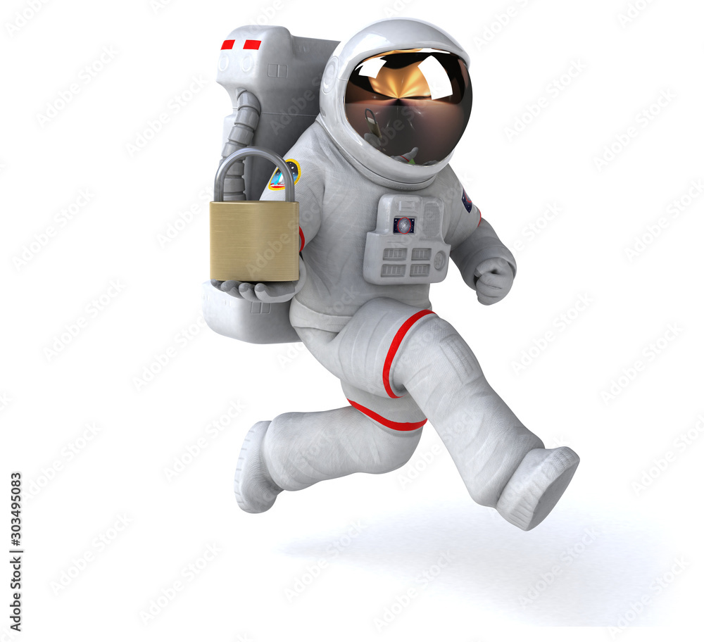 Fun astronaut - 3D Illustration Fun astronaut - 3D Illustration