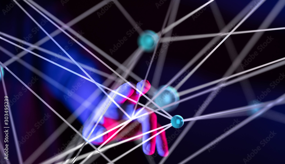 Abstract technology geometric and data Abstract technology geometric and data