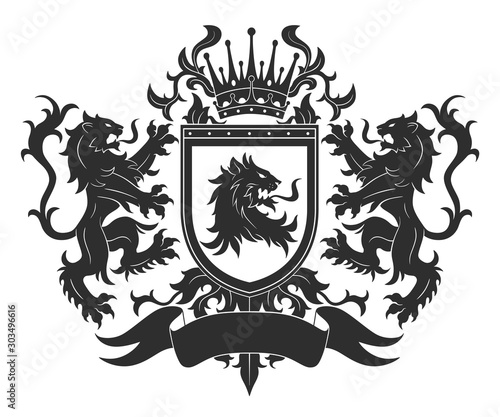 Coat of arms with lions