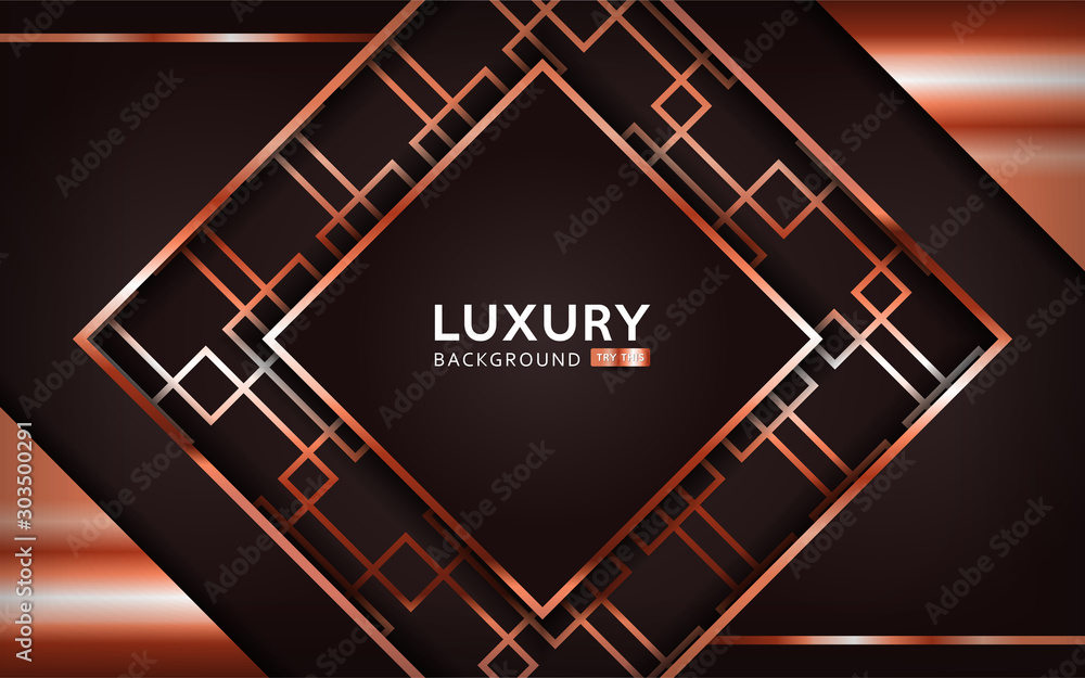 luxurious premium rose gold brown abstract background with bronze lines.