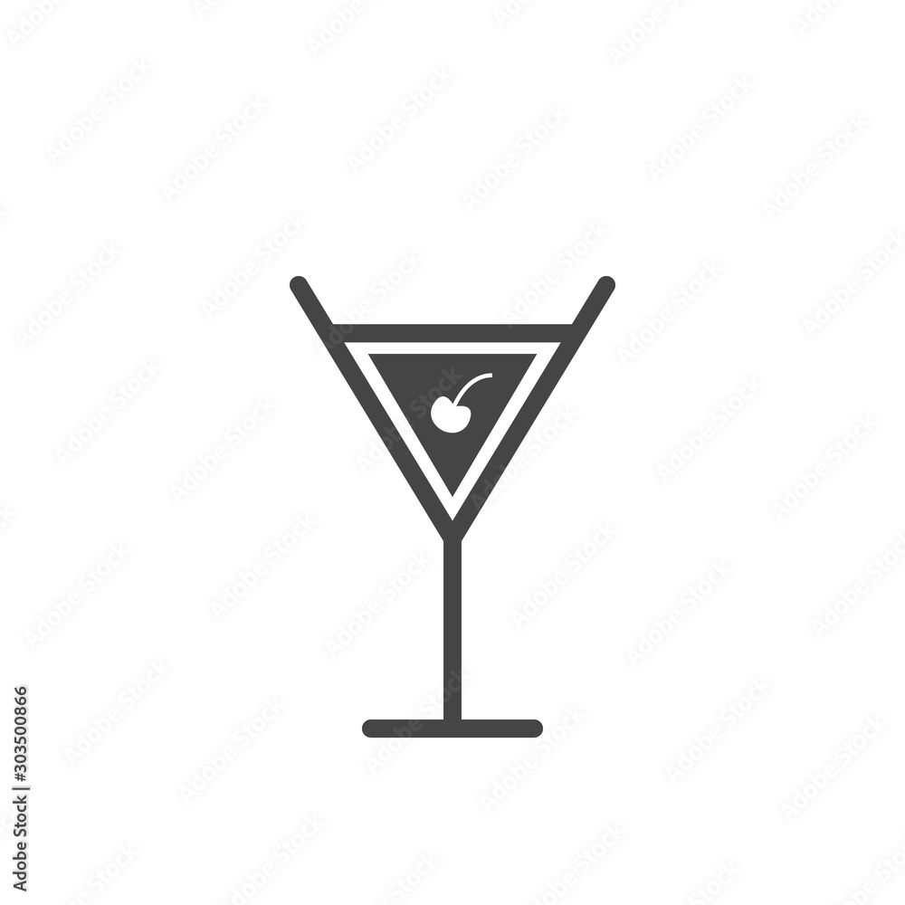 Cocktail vector icon, drink icon Cocktail vector icon, drink icon