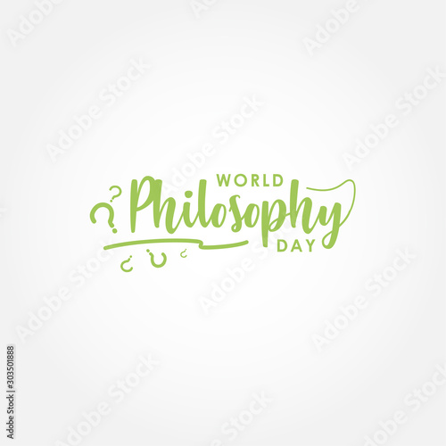 World Philosophy Day Design Template Vector illustration