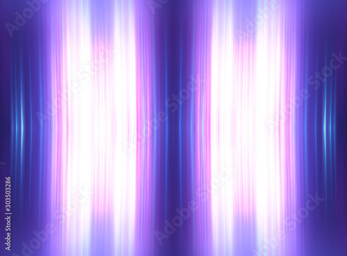 Dark abstract futuristic background. Neon lines glow. Neon lines  shapes. Multi-colored glow  blurry lights  bokeh. Empty stage background