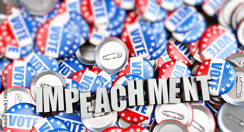 Fototapeta premium impeachment of the USA president, presidential election 3D illustration, 3D rendering