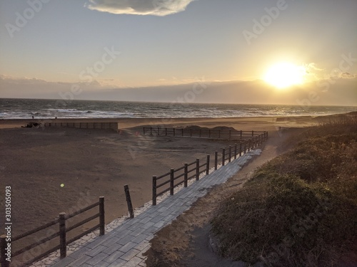 sunset on beach