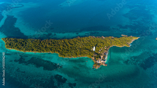 aerial view of the chumbe island coral park, Zanzibar © STORYTELLER