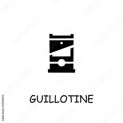 Guillotine flat vector icon