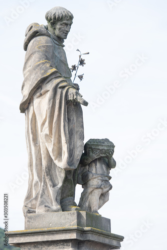 Statue on the Charles Bridge in Prague photo