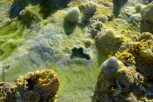 Dallol Volcano. Beautiful color landscape. Ethiopia. Africa © Vladislav