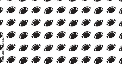 Illustrated football icons background video clip motion backdrop video in a seamless repeating loop. Black and white American football ball icon pattern white background high definition video