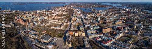 Fototapeta Naklejka Na Ścianę i Meble -  Leningrad region, Vyborg city, panoramic view from above