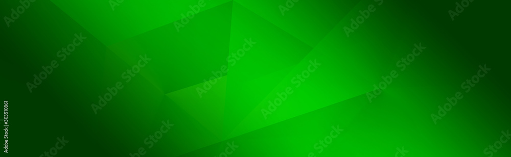 Green background for wide banner, design template - obrazy, fototapety, plakaty 