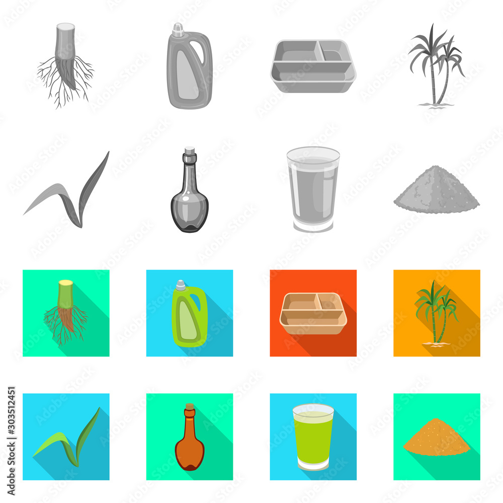 Isolated object of natural and production symbol. Set of natural and agricultural stock symbol for web. Isolated object of natural and production symbol. Set of natural and agricultural stock symbol for web.