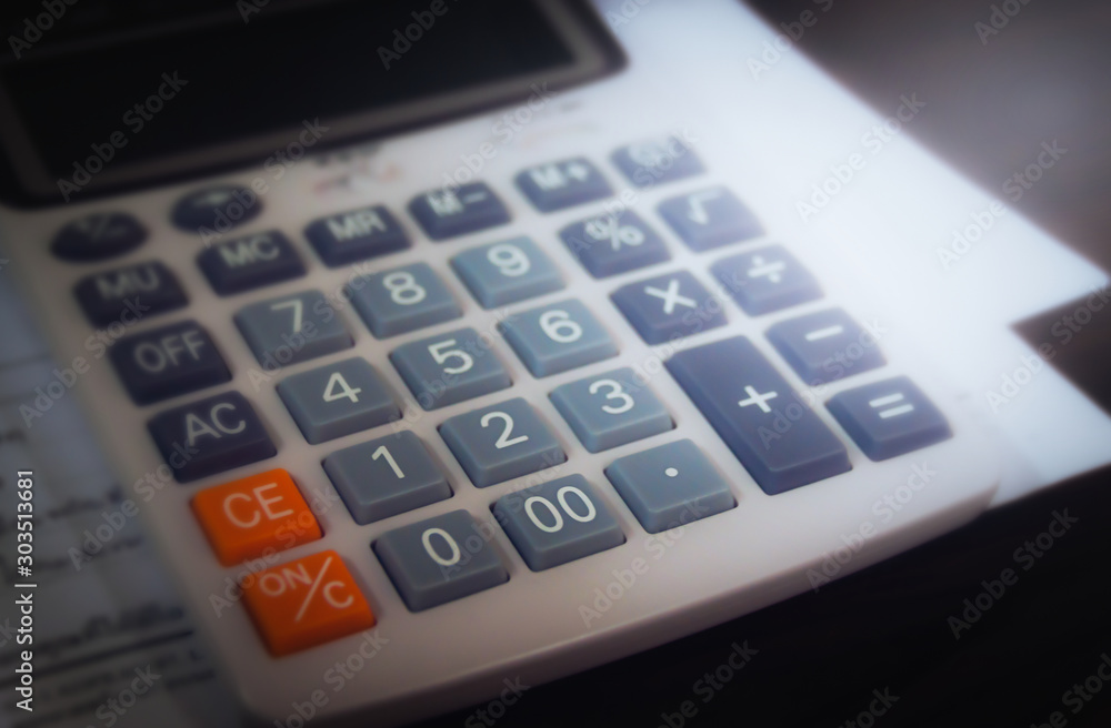 Budget Concept Budget text and report on calculator Budget Concept Budget text and report on calculator
