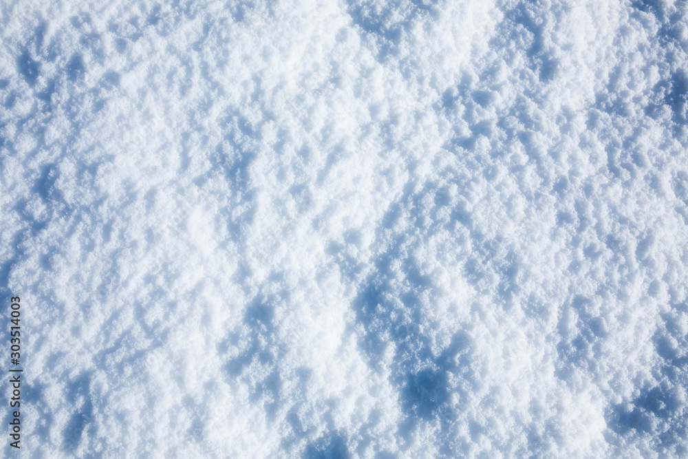 Winter christmas background. Snowflakes in the soft white snow. Winter background.