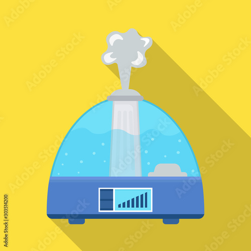 Vector illustration of humidifier and machine symbol. Web element of humidifier and moisturizer stock symbol for web.