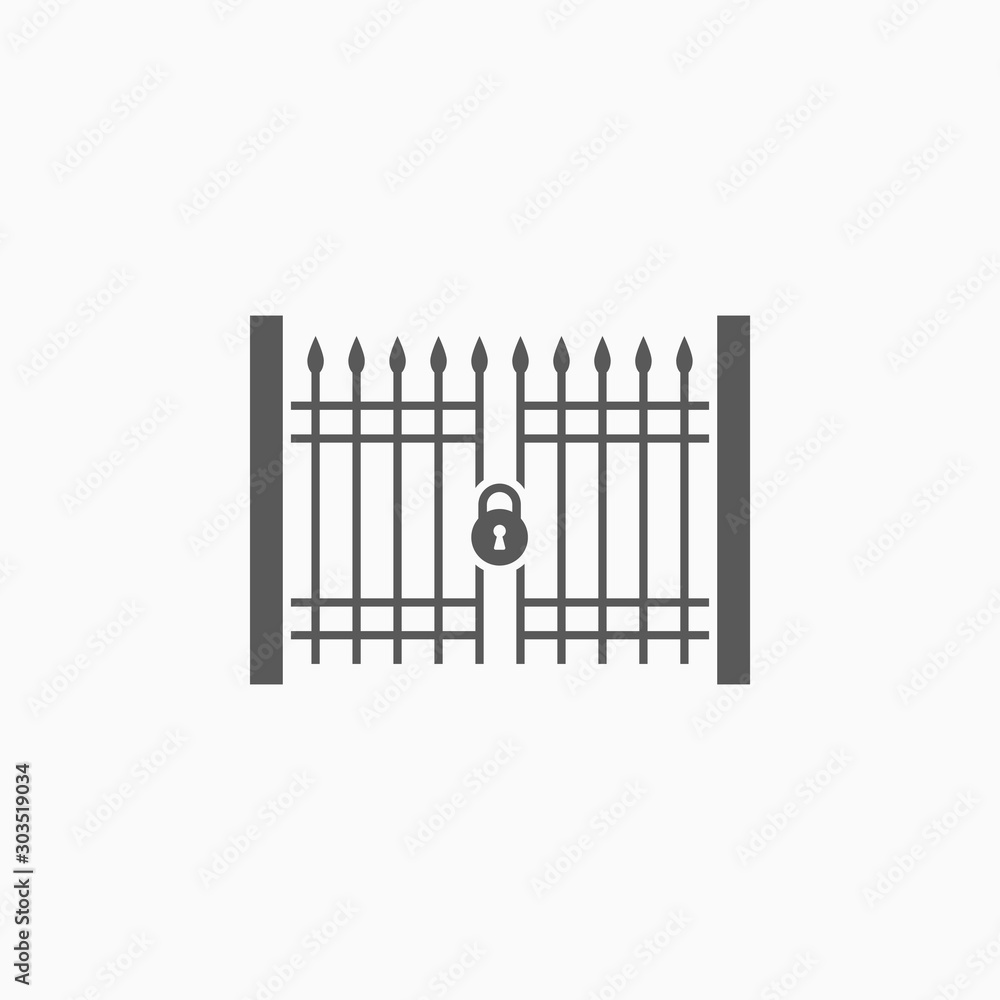 gate icon, door vector gate icon, door vector