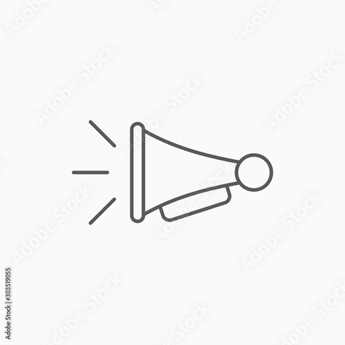 horn icon, klaxon vector