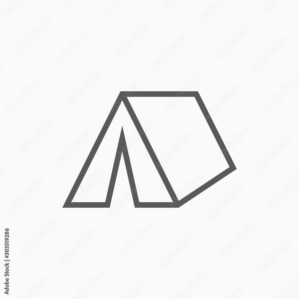 tourist tent icon tourist tent icon