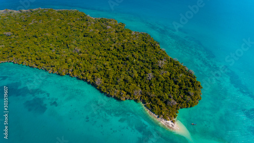 aerial view of the miwi island  Zanzibar