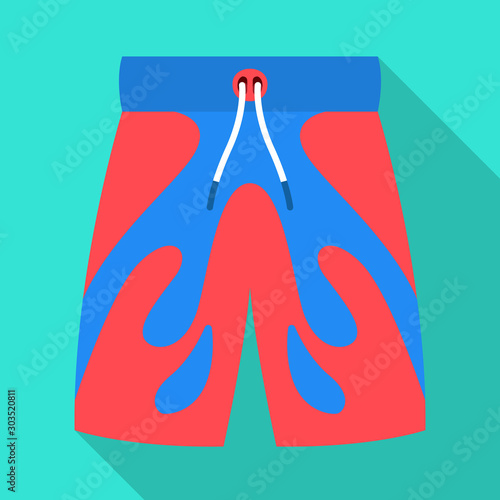 Vector design of shorts and beachwear symbol. Graphic of shorts and underpants stock symbol for web.