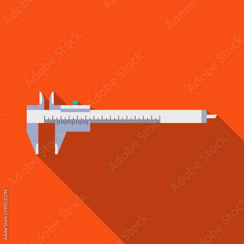 Vector design of calliper and vernier icon. Graphic of calliper and caliper stock symbol for web. photo