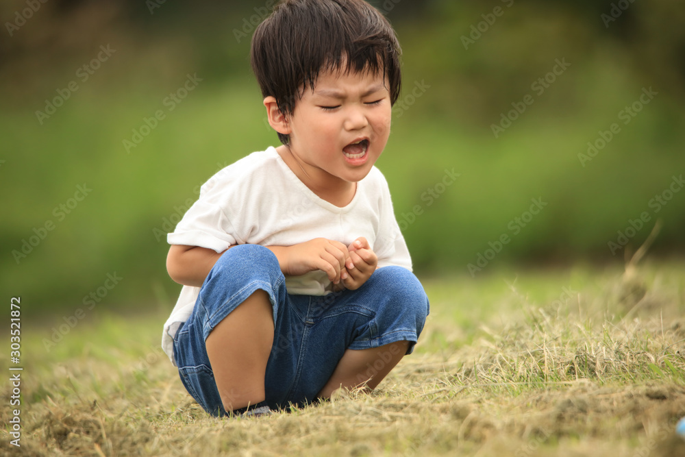 ぐずる男の子 ぐずる男の子