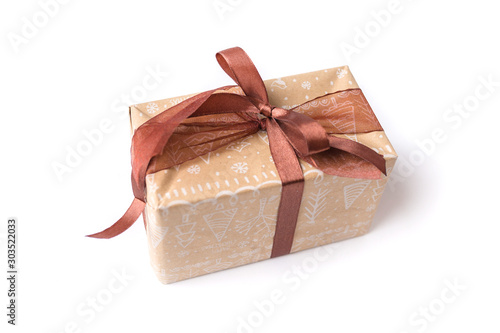 Gift boxe, gift on a white background isolated. Christmas gift