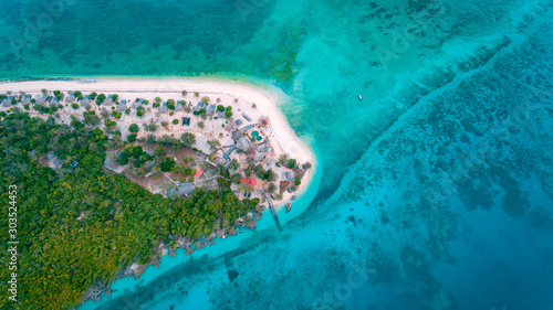 aerial view of the bawe island, Zanzibar