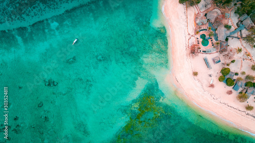 aerial view of the bawe island, Zanzibar photo