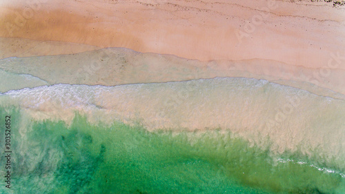 aerial view of the ocean waves, Zanzibar