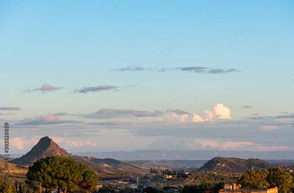 View of Monte Formaggio, Mazzarino, Caltanissetta, Sicily, Italy, Europe View of Monte Formaggio, Mazzarino, Caltanissetta, Sicily, Italy, Europe