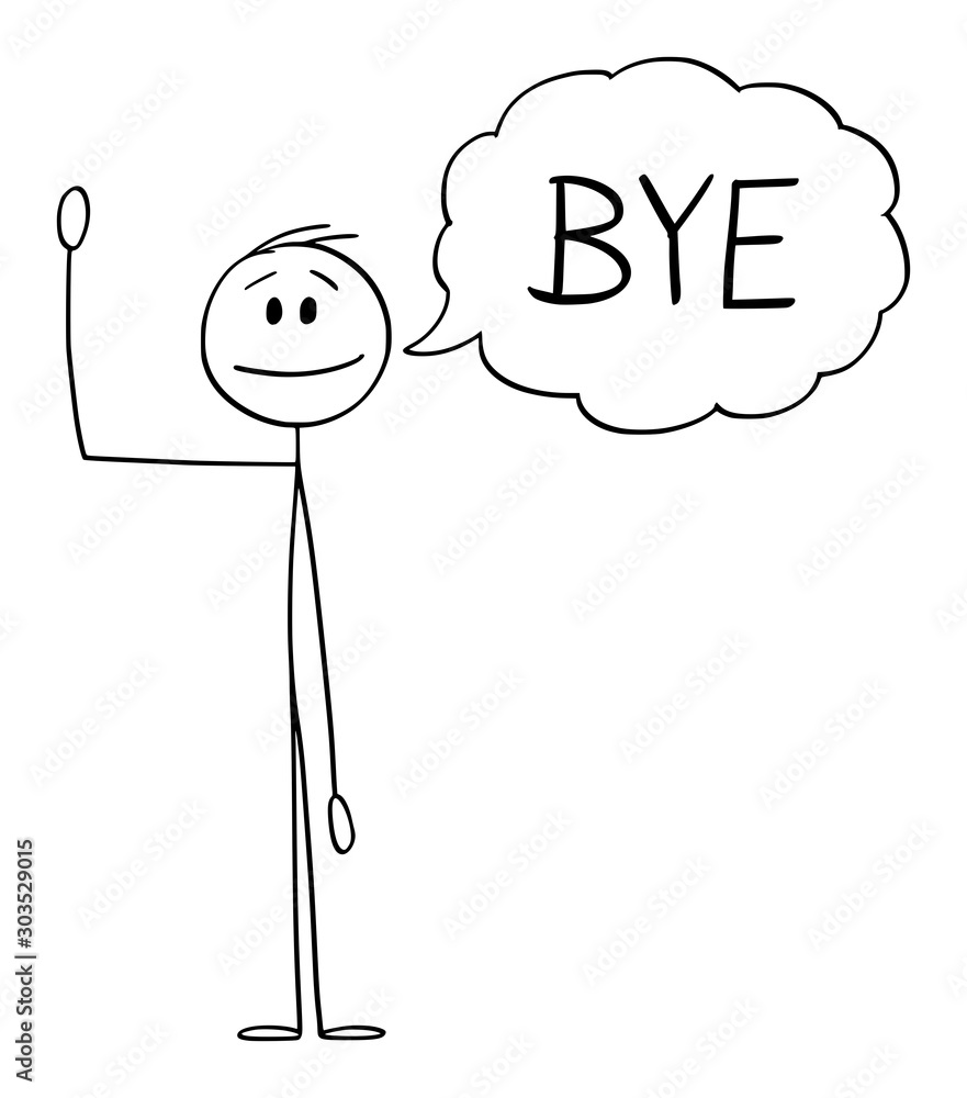 Stockvector Vector cartoon stick figure drawing conceptual illustration