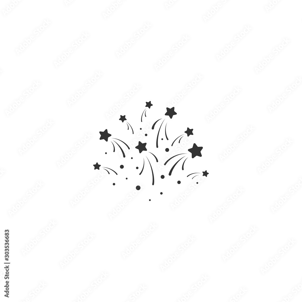 Fototapeta stars with sparkles. Sturdust, confetti template. Vector illustration.