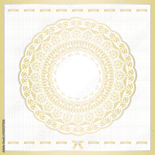 background design of lace and ribbon