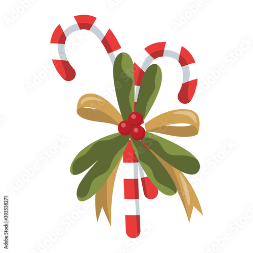 Vector illustration of traditional Christmas golden bells